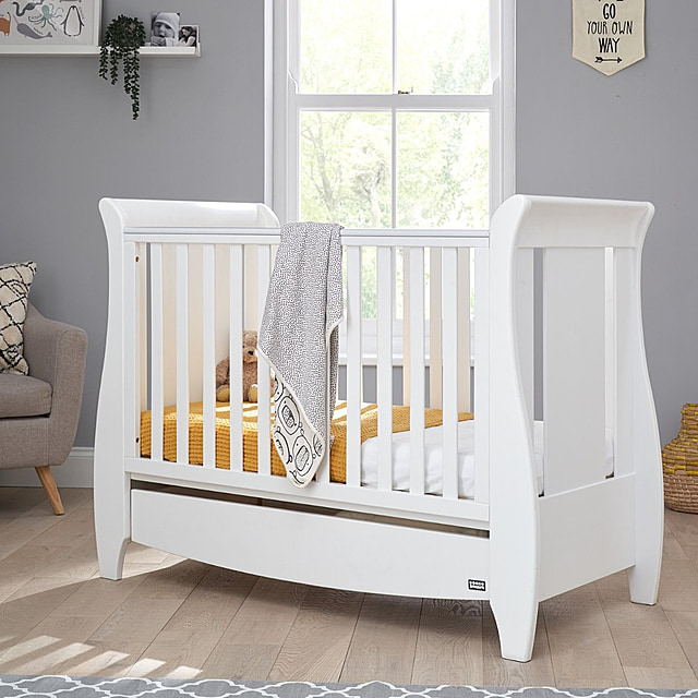 Katie Mini Sleigh Cot Bed with Under Bed Drawer